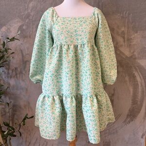 Levi’s Dolci Baby Doll Peasant Cottagecore Milkmaid Tiered Ruffle Dress Sz XS